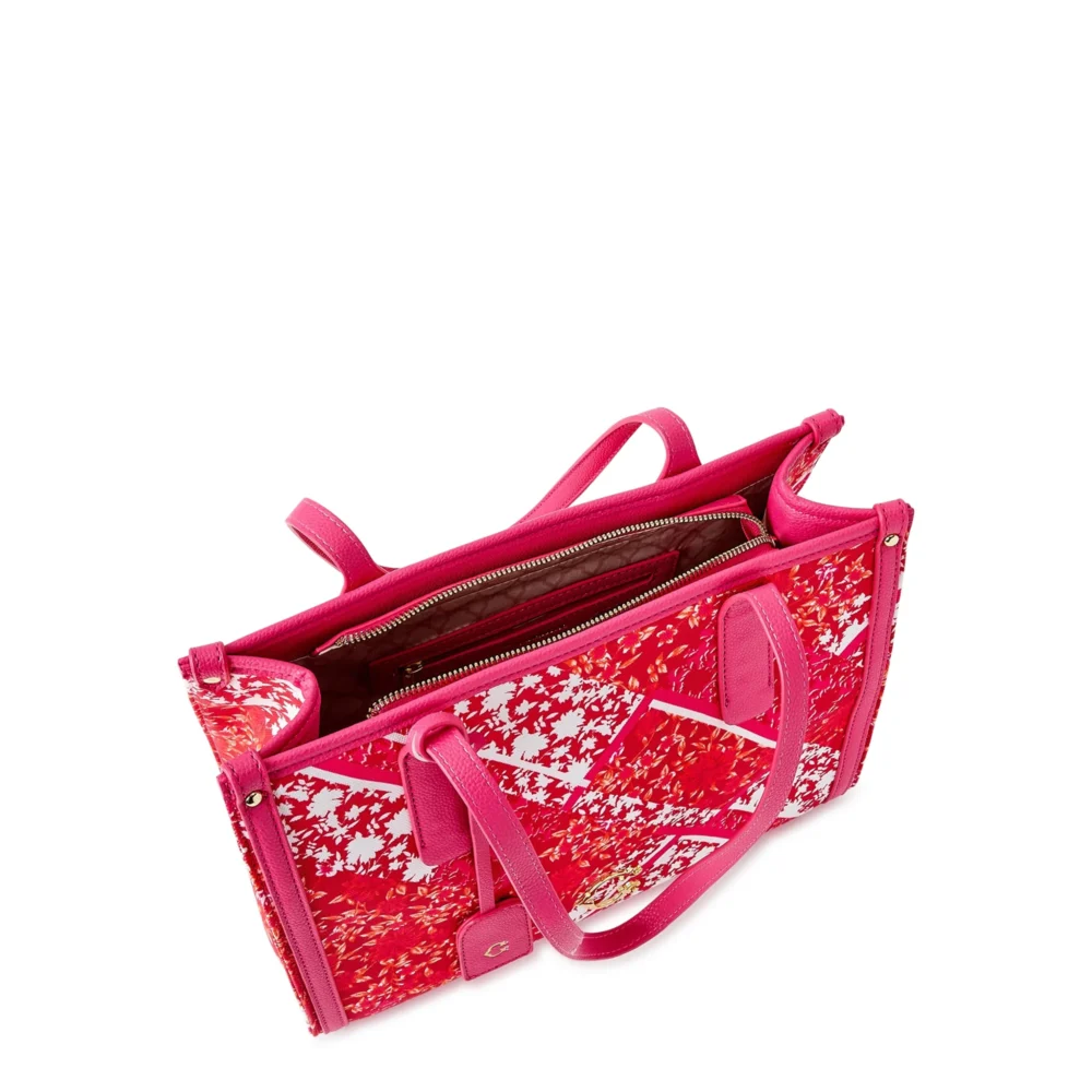 Women’s Adult Nala Floral Shopper Tote Bag Pink Floral - Image 2